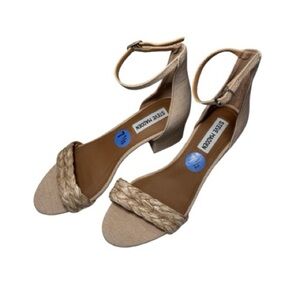 Steve Madden Beige Ankle Strap Heels